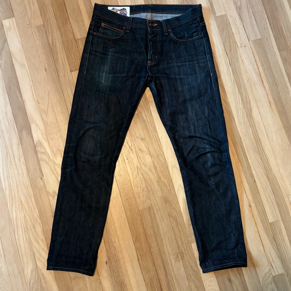 Naked and Famous street fighter II Blanka Electric Surge Selvedge denim